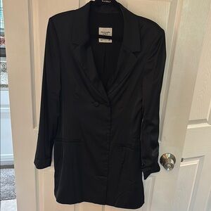 Abercrombie and Fitch Black Silk Blazer Dress